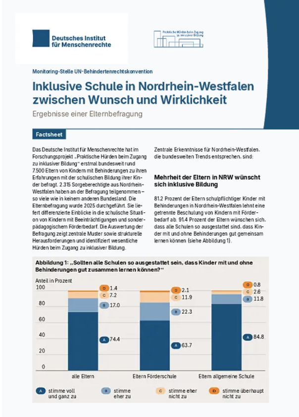 Titelblatt der Studie des DIMR